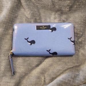 Kate Spade Wallet EUC Off We Go Whale